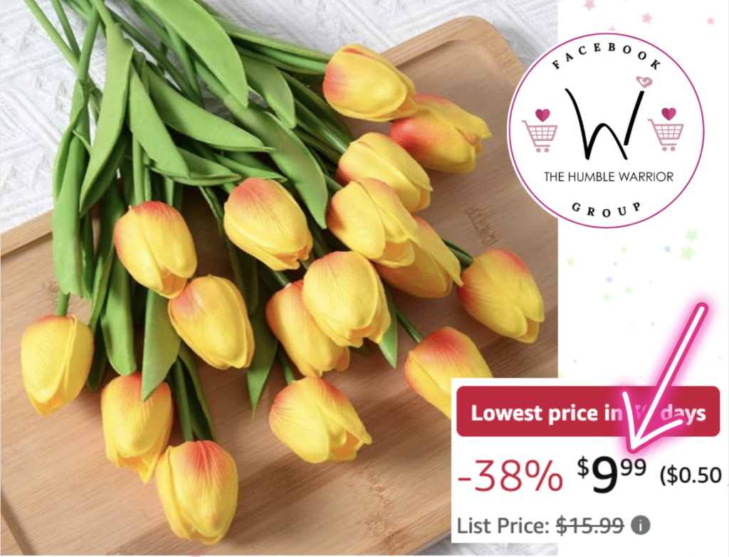 20-pack of real-feel faux tulips!